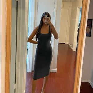 Forever 21 gray midi dress